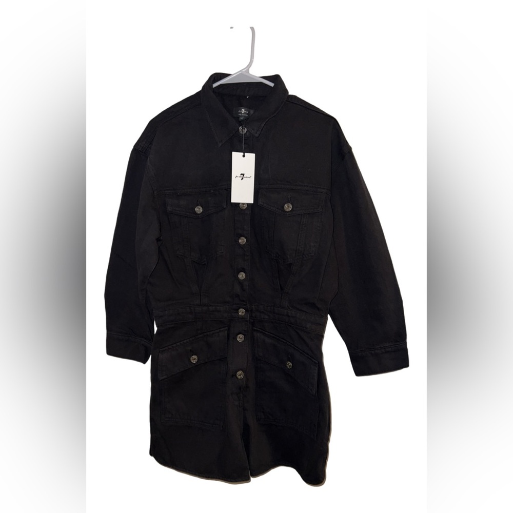 7 For All Mankind Surplus Romper in Black - Size Medium - Picture 3 of 4